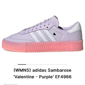 NWT Womens Adidas Sambarose Valentine Pink Size 8.5